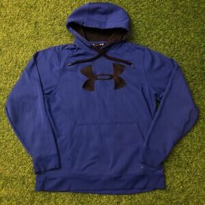 Men’s Blue Under Armour Embroidered Logo Hooded Sweatshirt